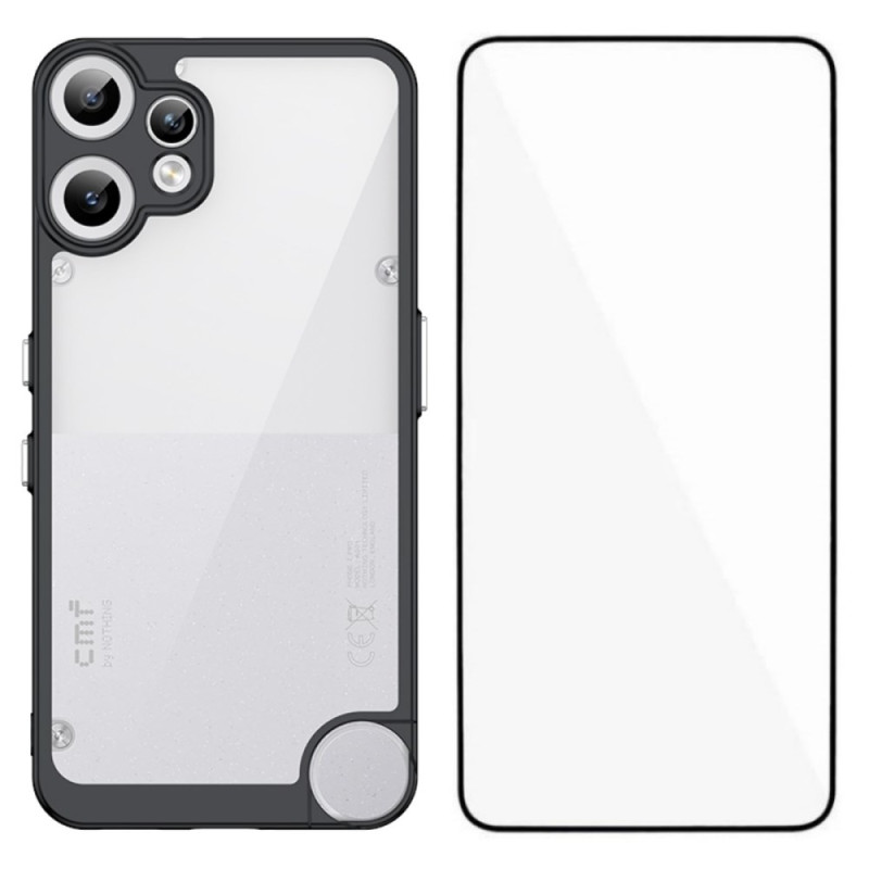 Nothing CMF Phone 2 Pro Transparent Verstärktes Cover mit Displayschutz aus gehärtetem Glas