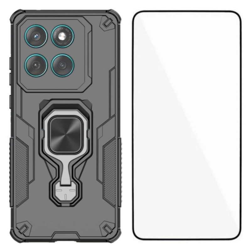 Motorola Edge 60 Displayschutz und -halterung aus gehärtetem Glas