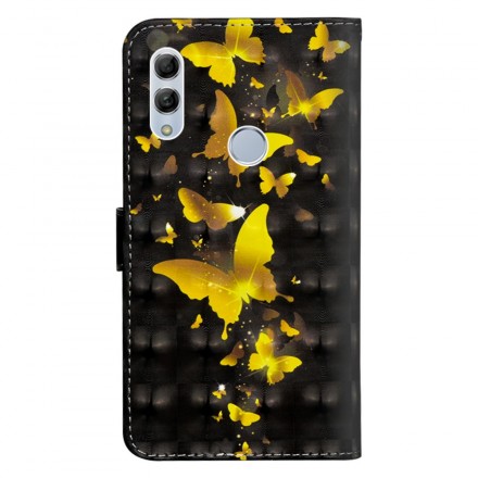 Hülle Honor 10 Lite / Huawei P Smart 2019 Gelbe Schmetterlinge