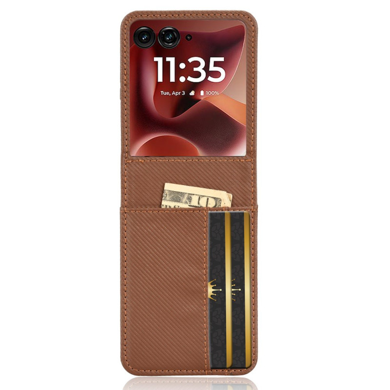Motorola Razr 60 Ultra Cover Leder-Effekt Kartenhalter