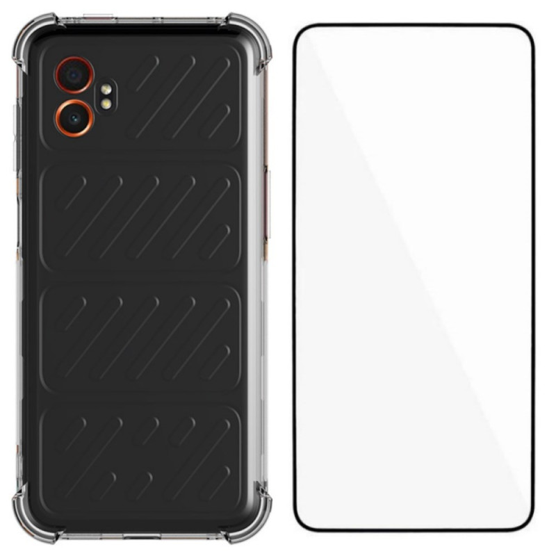 Samsung Galaxy XCover 7 Pro Transparent Verstärktes Cover mit Displayschutzfolie