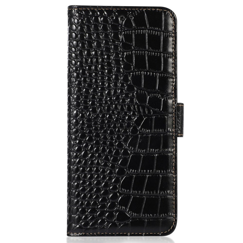 Hülle Samsung Galaxy XCover 7 Pro Leder mit Krokodil-Muster