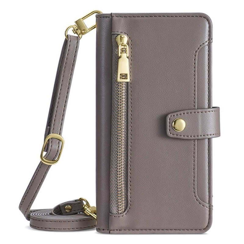Housse Samsung Galaxy XCover 7 Pro Portefeuille avec Lanière et Bandoulière