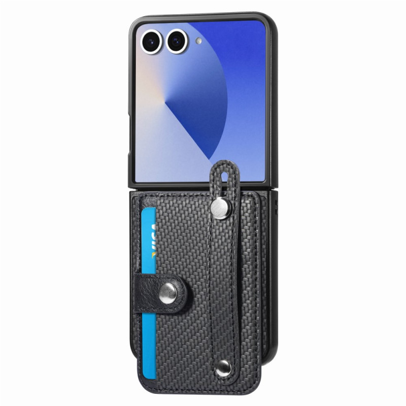 Samsung Galaxy Z Flip 7 Kohlefaser
 Cover Kartenhalter