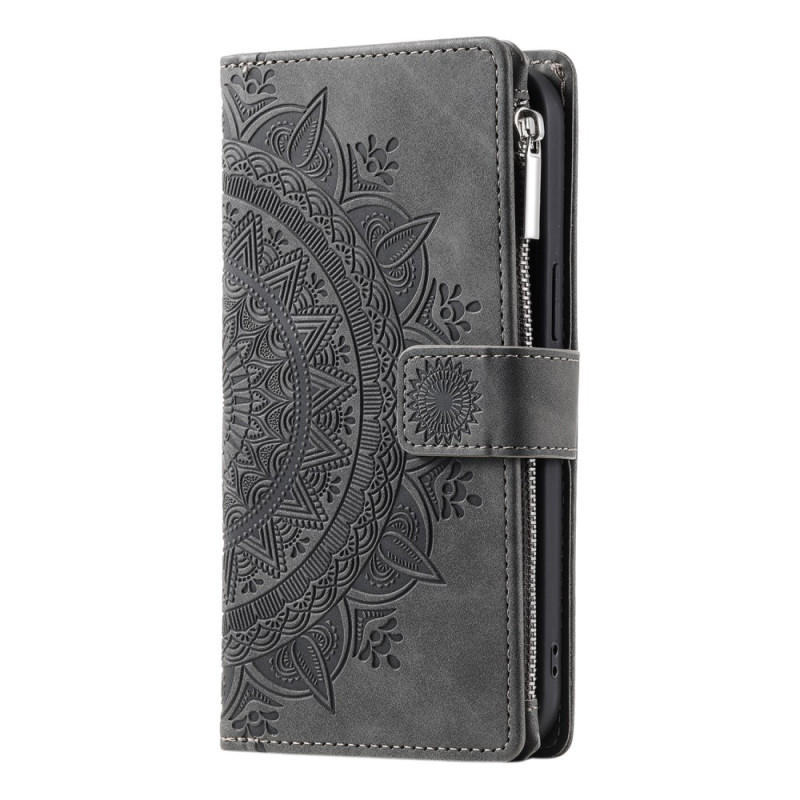 Hülle Motorola Edge 60 Pro Brieftasche Wildleder-Effekt Mandala