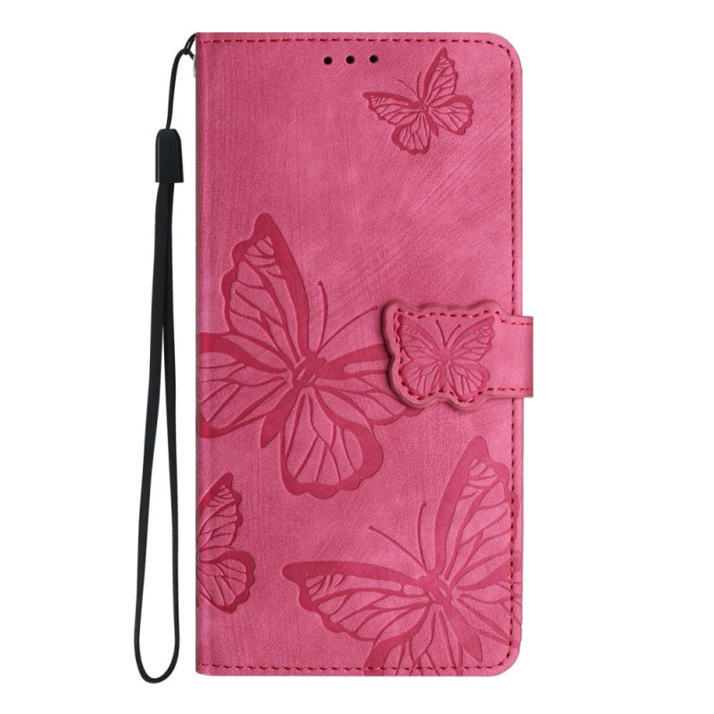 Hülle Honor 400 Wildleder-Effekt Schmetterlinge