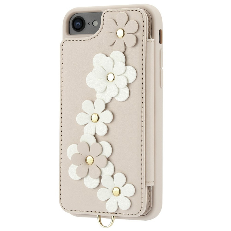 iPhone 16E Cover Kartenhalter Margeriten und Riemen