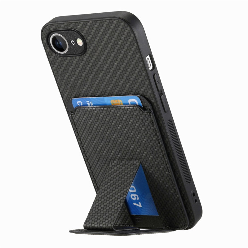 iPhone 16E Hülle Kartenhalter und Halter Kohlefaser