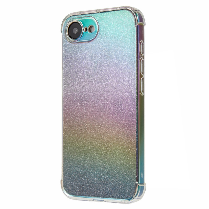 Transparente iPhone 16E Hülle mit Glitzerpapier