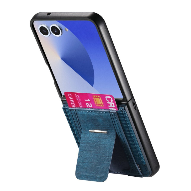 Samsung Galaxy Z Flip 7 Cover Retro Halter und Kartenhalter