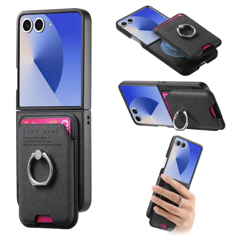 Samsung Galaxy Z Flip 7 Cover MagSafe kompatibel mit abnehmbarem Kartenhalter