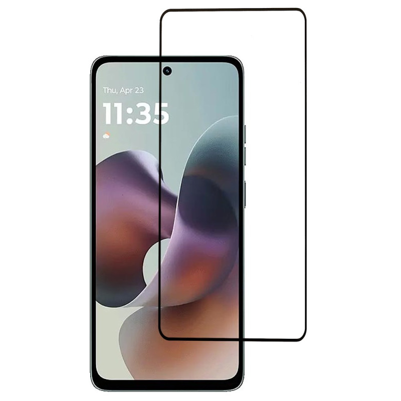 Vollständiger Schutz aus gehärtetem Glas für das Display des Moto G56 5G