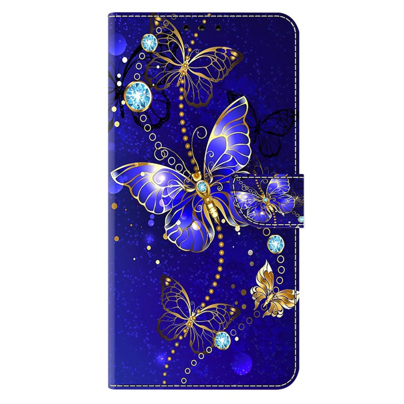 Honor 400 Schmetterlings-Diamantenhülle auf blauem Hintergrund