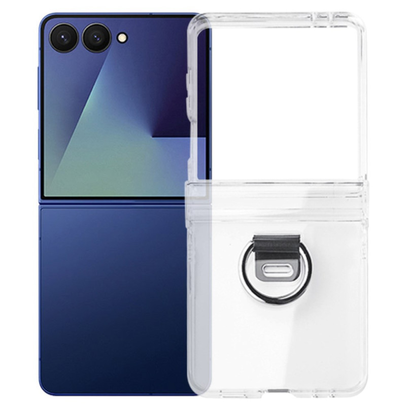 Samsung Galaxy Z Flip 7 Cover Transparent mit Ringhalter