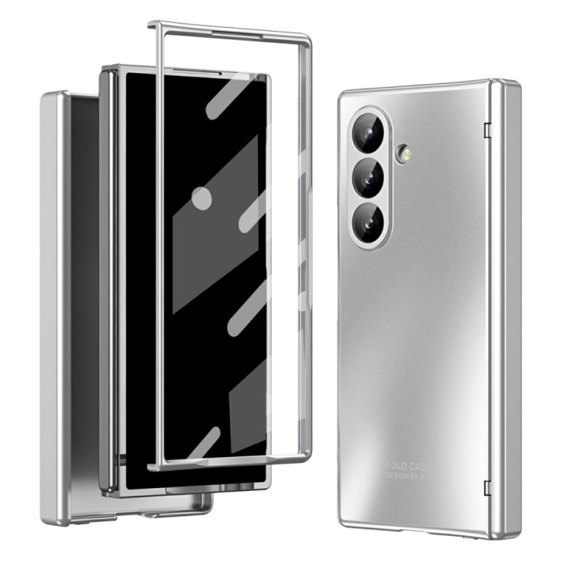 Samsung Galaxy Z Fold 7 Cover mit Metalleffekt und Displayschutzfolie