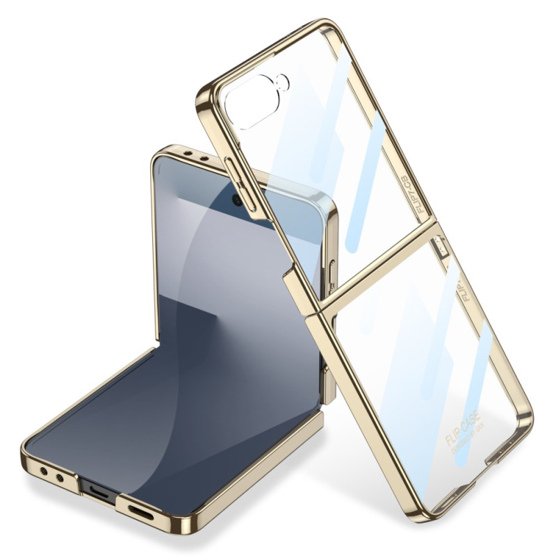 Samsung Galaxy Z Flip 7 Schutzhülle für den Bildschirm und die Kanten mit Metalleffekt