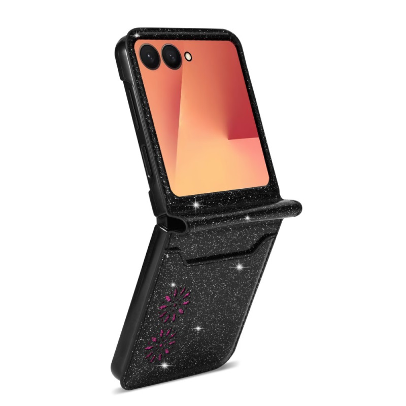 Samsung Galaxy Z Flip 7 Kartenhalter Glitter Cover