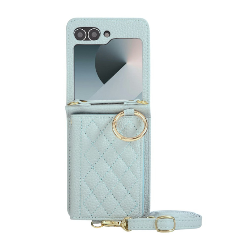Samsung Galaxy Z Flip 7 FE / Z Flip 6 Matelassée Cover mit Schulterriemen