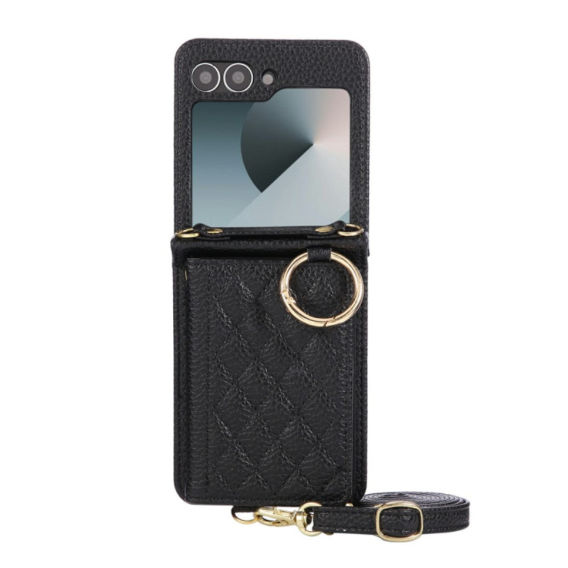 Samsung Galaxy Z Flip 7 FE / Z Flip 6 Matelassée Cover mit Schulterriemen
