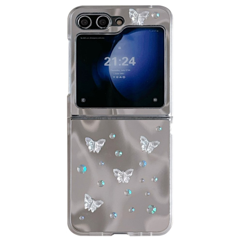 Samsung Galaxy Z Flip 7 FE / Z Flip 6 Spiegel Cover mit Perlen Armband