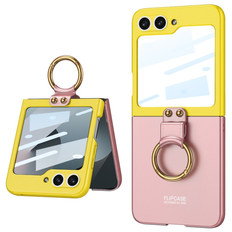 Samsung Galaxy Z Flip 7 FE / Z Flip 6 Cover Magnetischer Scharnierschutz und Unterstützung Zweifarbig