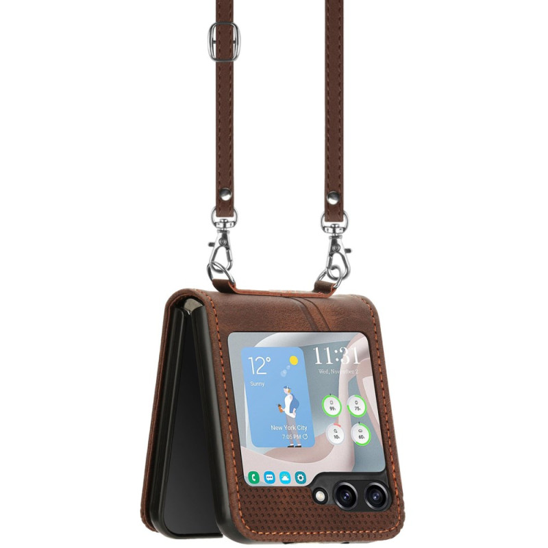Samsung Galaxy Z Flip 7 FE / Z Flip 6 Geometrie Cover mit Schulterriemen