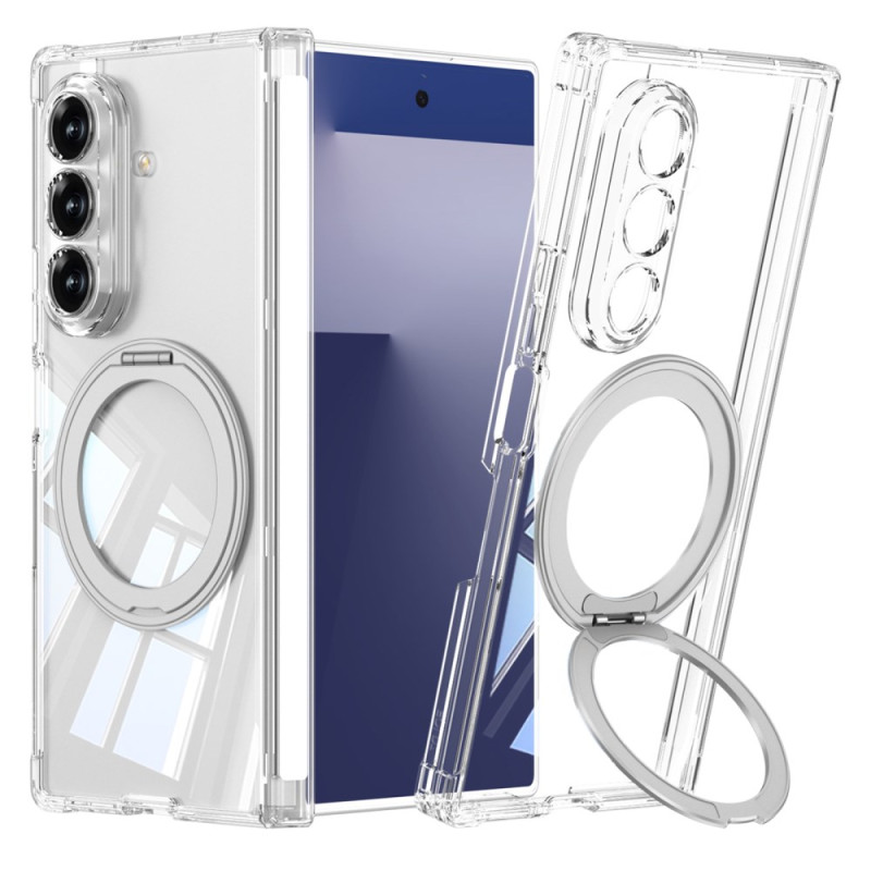 Samsung Galaxy Z Fold 7 5G Magnetisches Transluzentes Cover mit Halterung