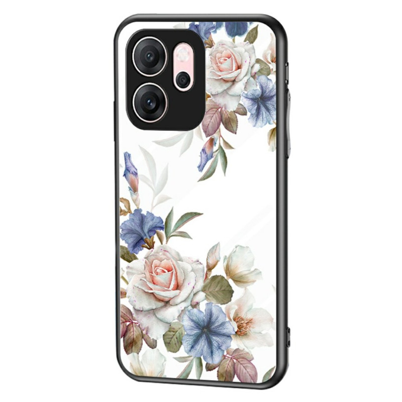 Oppo Reno 14 F 5G Panzerglas
 Cover mit Blumenmuster