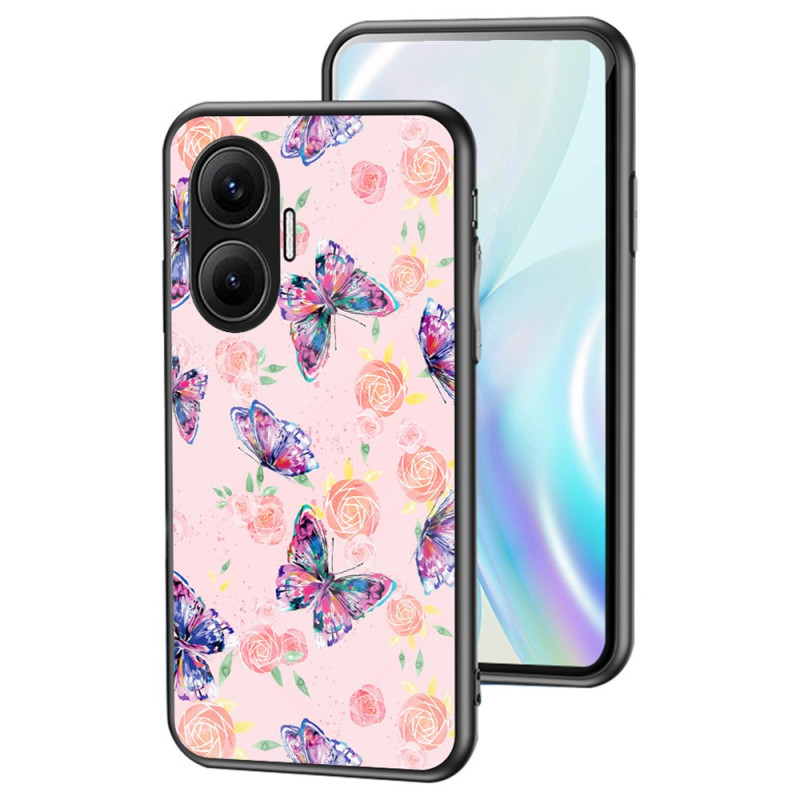 Hülle Poco F7 Tempered Glass Schmetterlinge