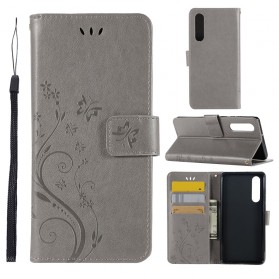 Huawei P30 Hülle Schmetterlinge und Blumen