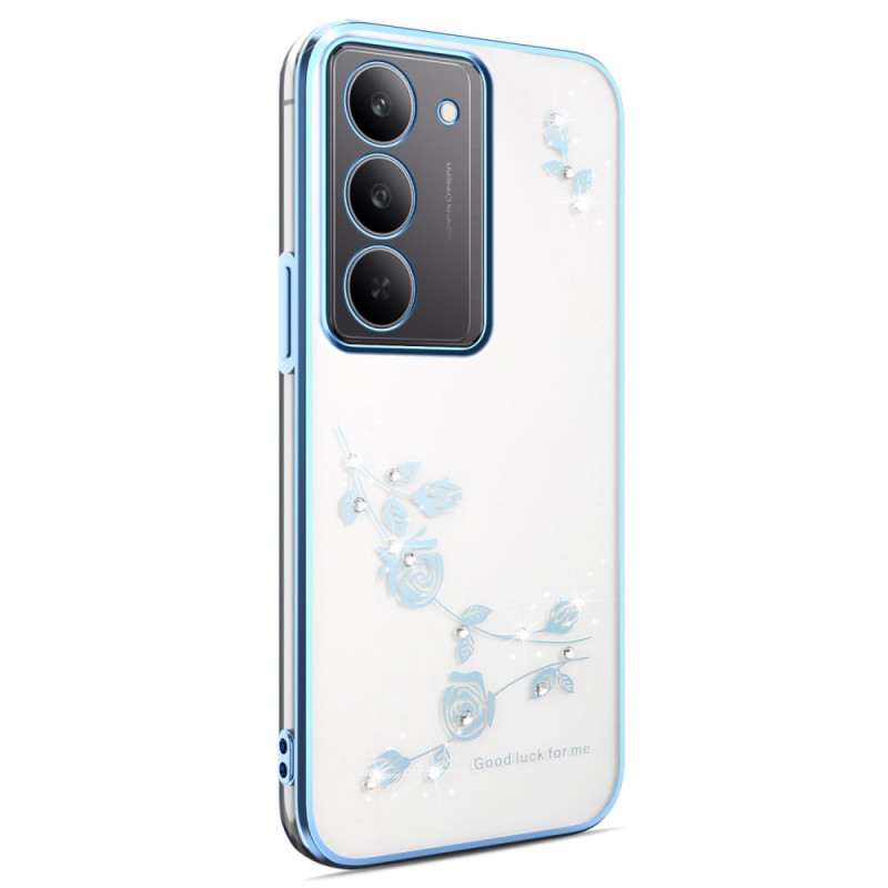 Hülle Realme 14X 5G Blumen- und Strassdekor KADEM