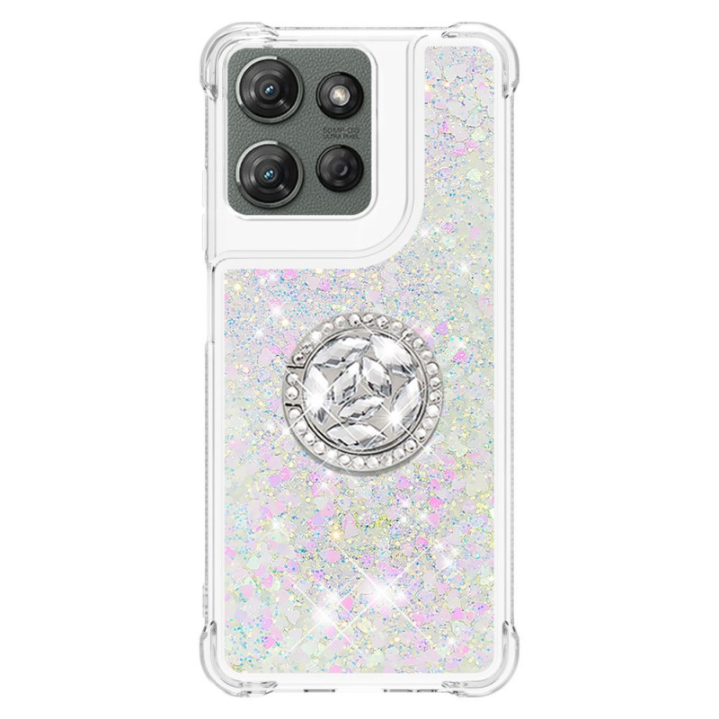 Moto G Power Cover (2025) Ringhalter Glitter
