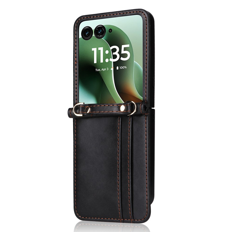Motorola Razr 60 Ultra Cover Kartenhalter und Schultergurt