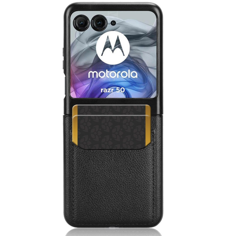 Motorola Razr 60 Cover in Lederoptik mit Kartenhalter