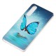 Huawei P30 Schmetterling Cover Blau Fluoreszierend