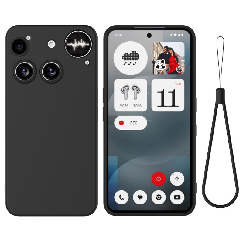 Nothing Phone Cover (3) Liquid Silicone mit Riemen