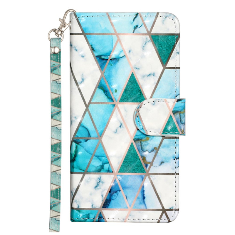 Samsung Galaxy S25 FE Marmor Blau Riemen
 Tasche