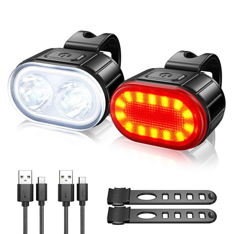 Wiederaufladbares Fahrradlicht-Set