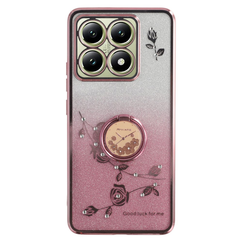 Xiaomi 14T Ring-Ständer Blumen und Strass KADEM