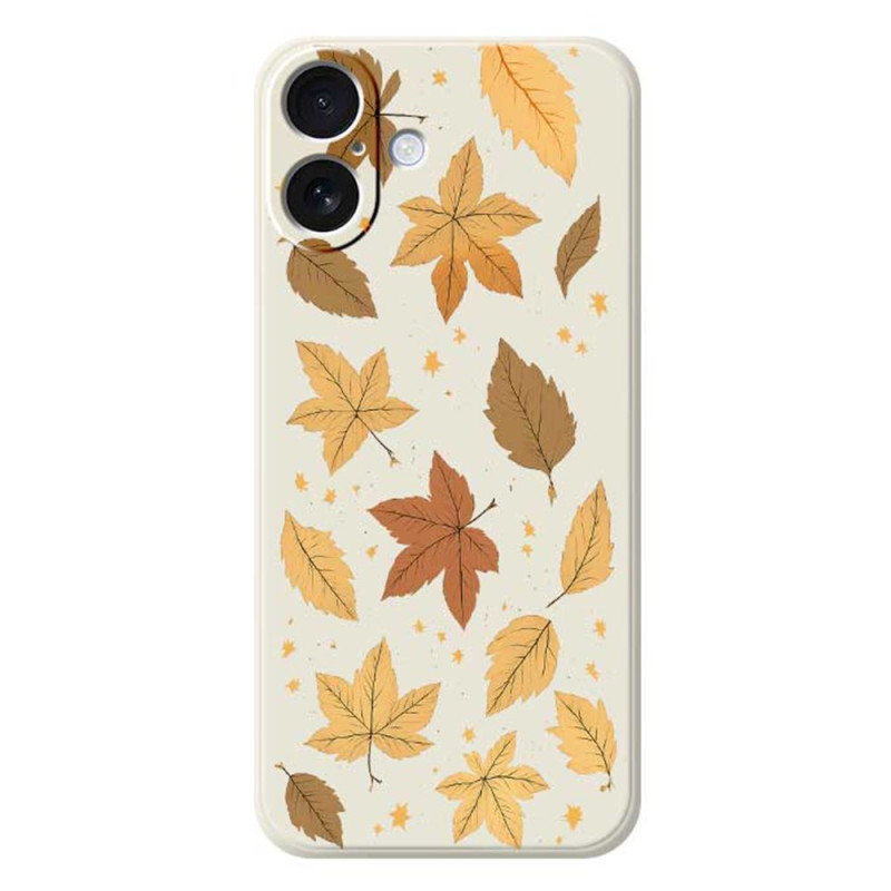 iPhone 17 Hülle aus Flüssigsilikon Ahornblätter