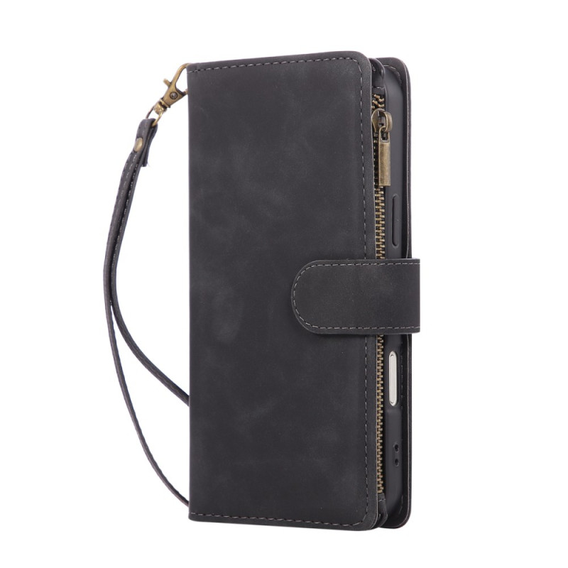 Hülle iPhone 17 Pro Brieftasche Wildleder-Effekt