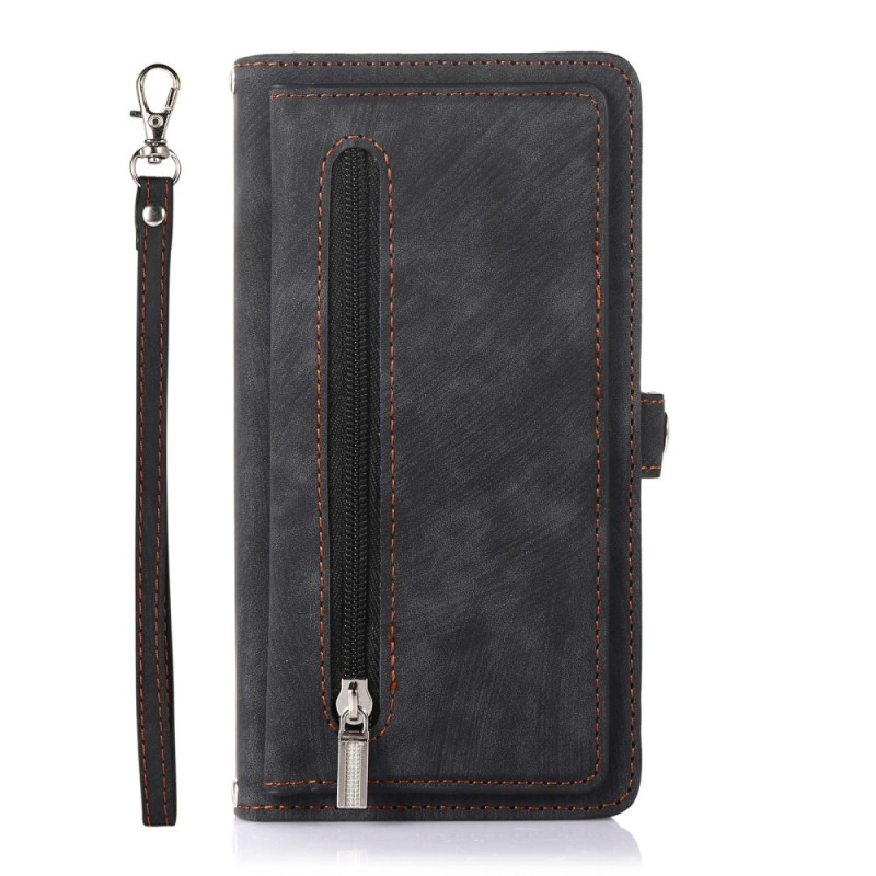 Hülle iPhone 17 Pro Brieftasche Wildleder-Effekt