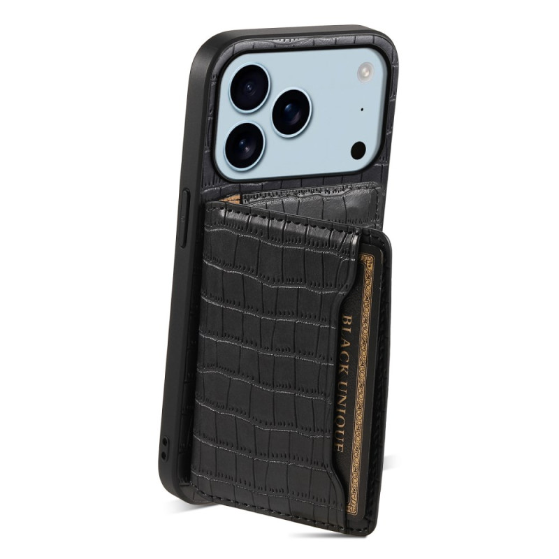iPhone 17 Pro Cover Kartenhalter Krokodil-Effekt