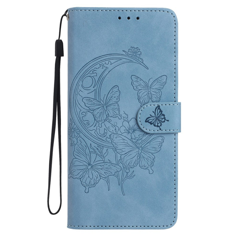 Xiaomi Redmi 15C Hülle in Wildlederoptik mit Blumenmuster