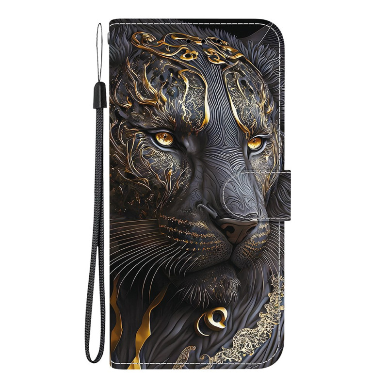 Samsung Galaxy A07 Lion Hülle Schwarz & Gold