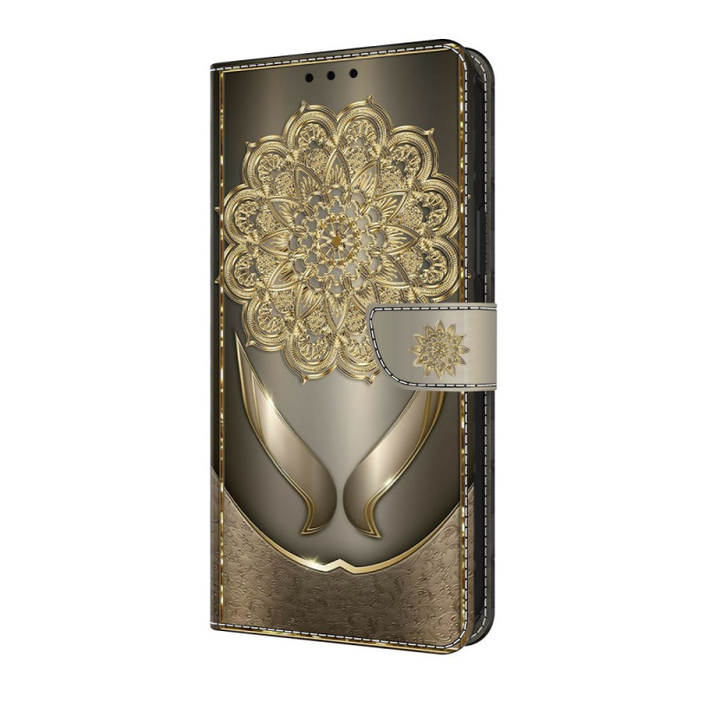 Samsung Galaxy A07 Hülle Blumenmuster Gold