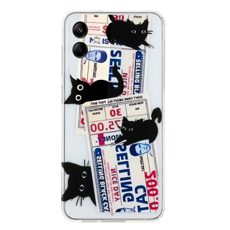 Samsung Galaxy A07 4 Schwarze Katzen Cover