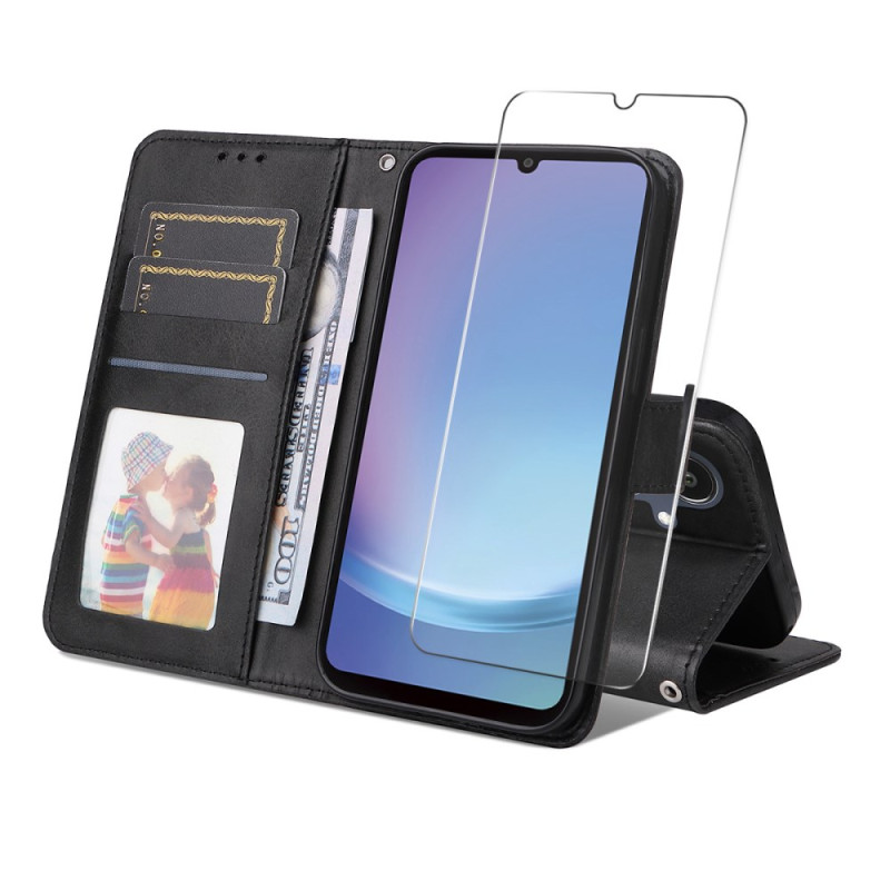 Samsung Galaxy A07 Kunstlederhülle mit Displayschutz