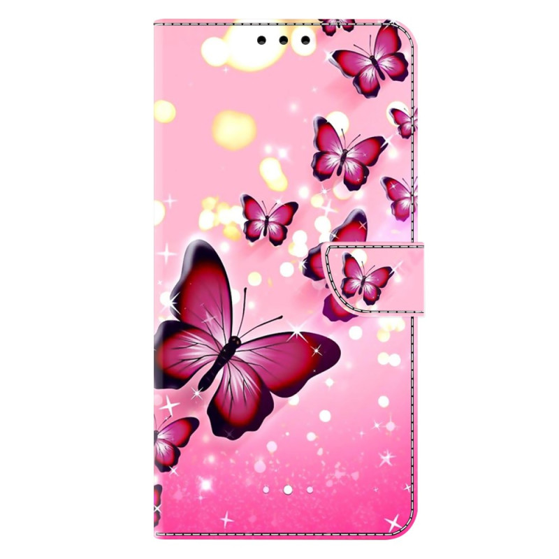 Hülle Samsung Galaxy A17 5G Schmetterling Rosen