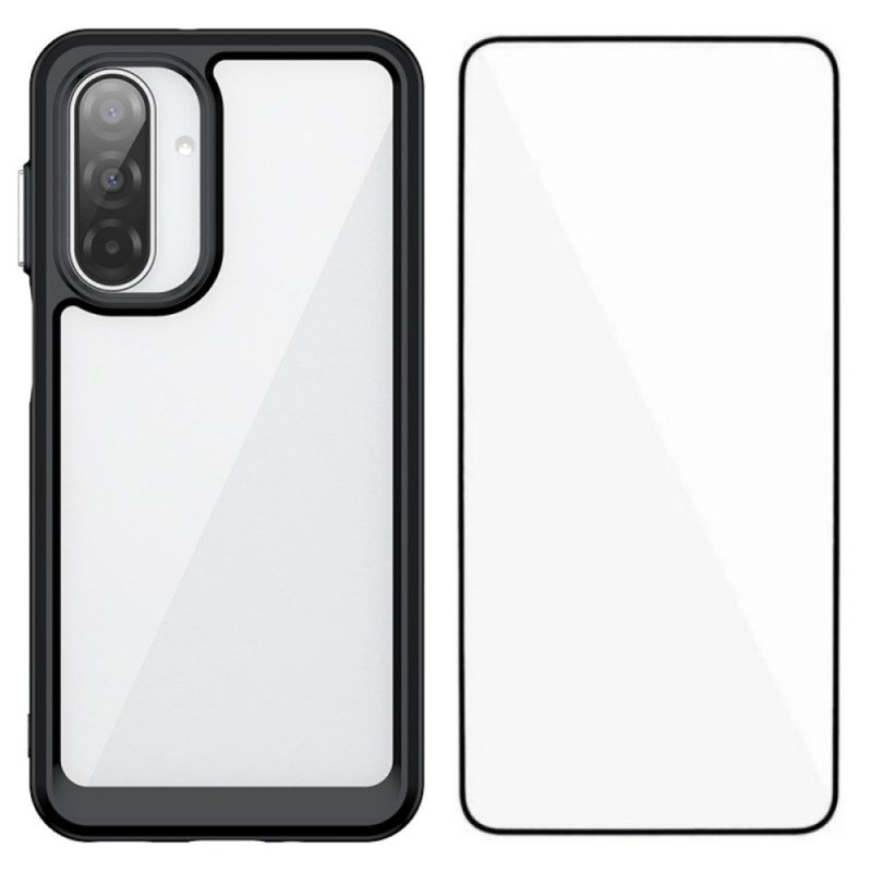 Samsung Galaxy A17 5G Hybrid Cover mit Displayschutz aus gehärtetem Glas